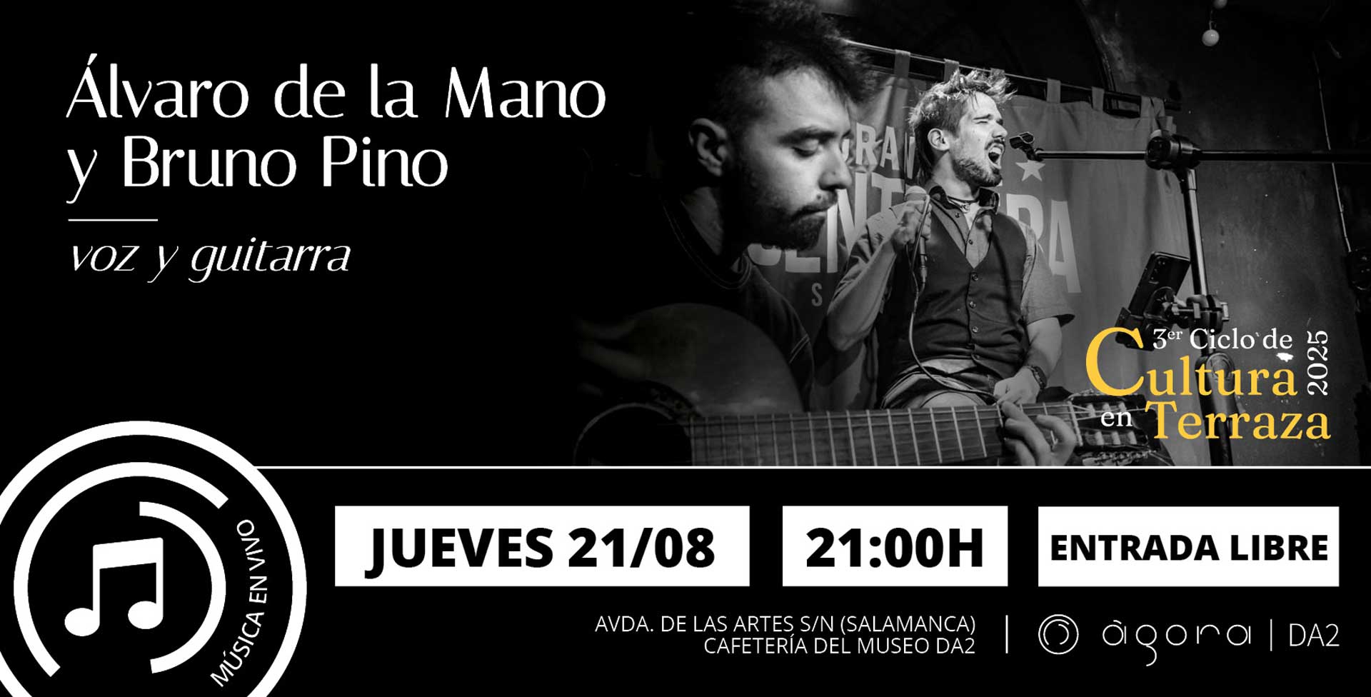 eventos Agora, DA2 TERCER CICLO DE cultura en terraza