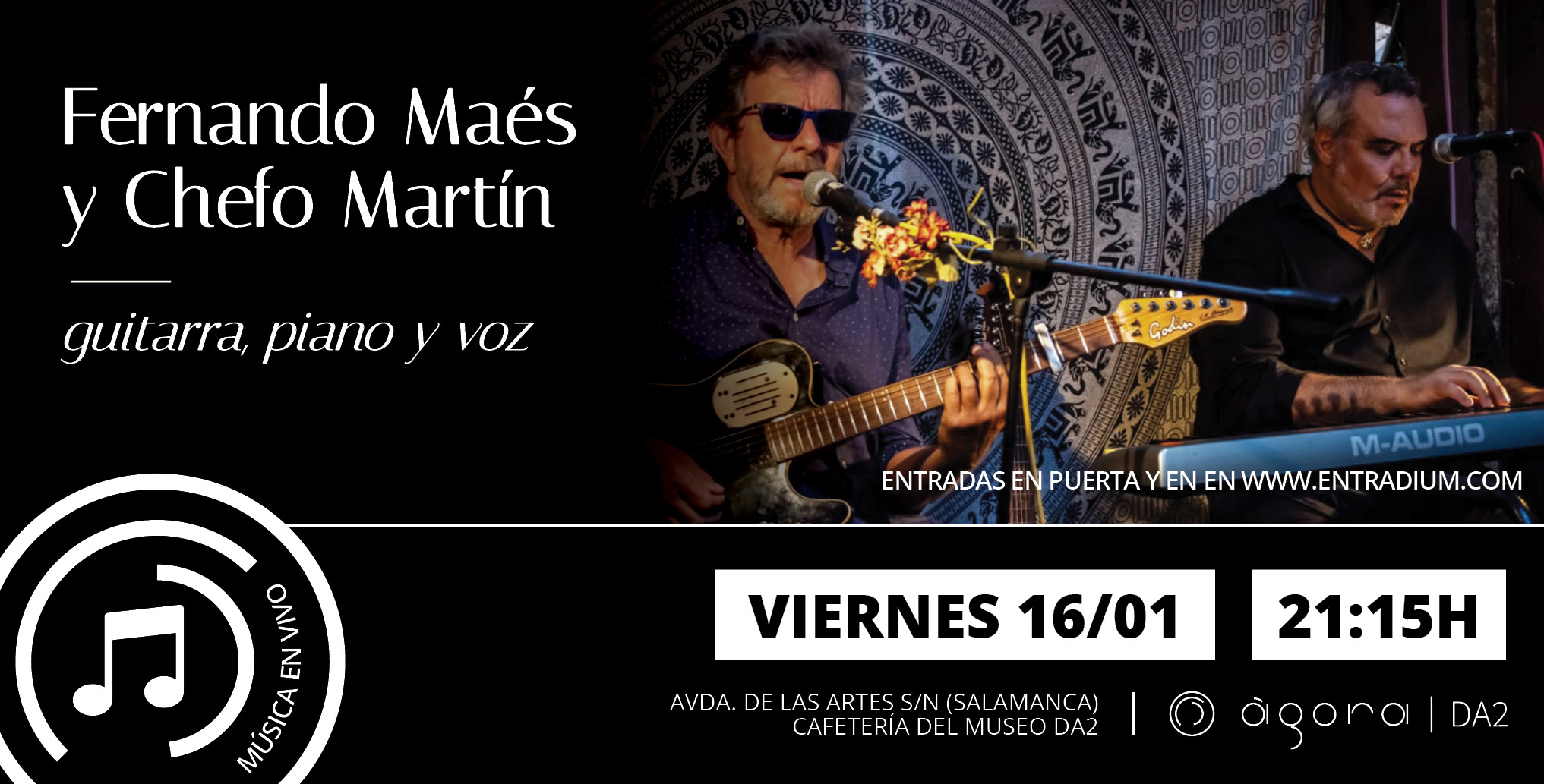 eventos Agora DA2 musica en vivo Fernando Maés y Chefo Martín