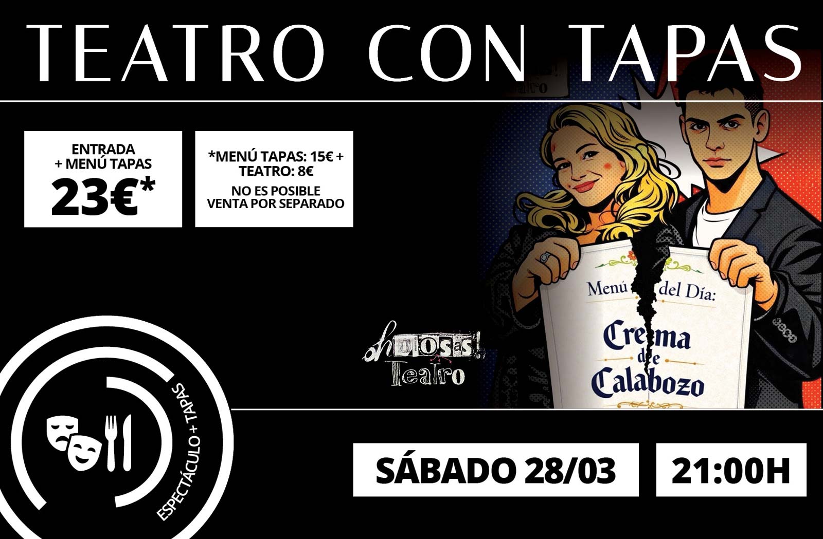eventos Agora DA2, teatro con tapas