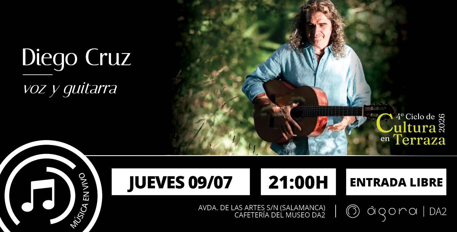 eventos Agora, DA2 TERCER CICLO DE cultura en terraza