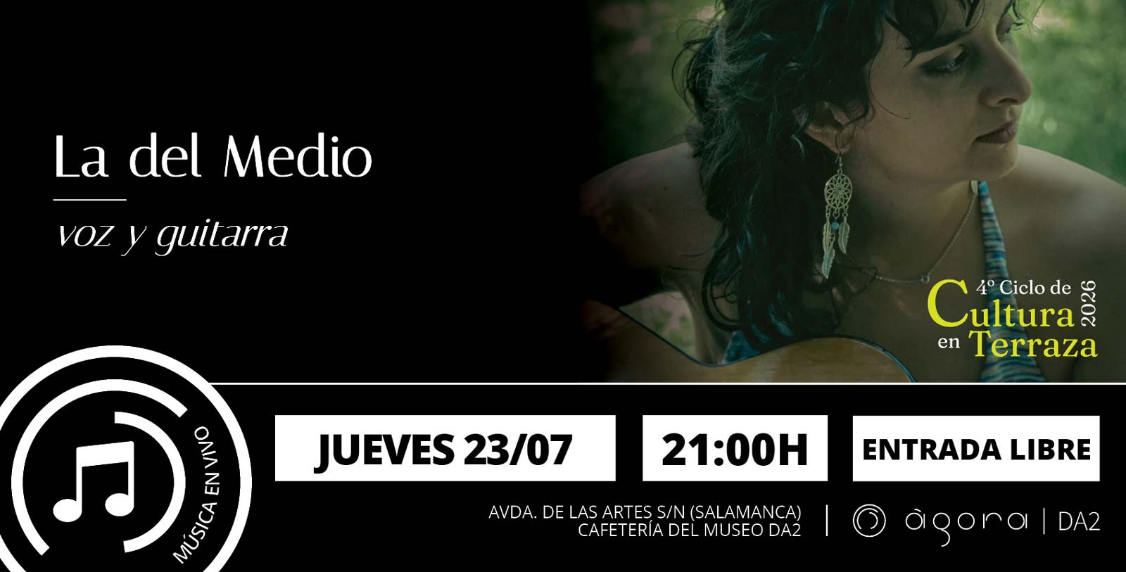 eventos Agora, DA2 TERCER CICLO DE cultura en terraza