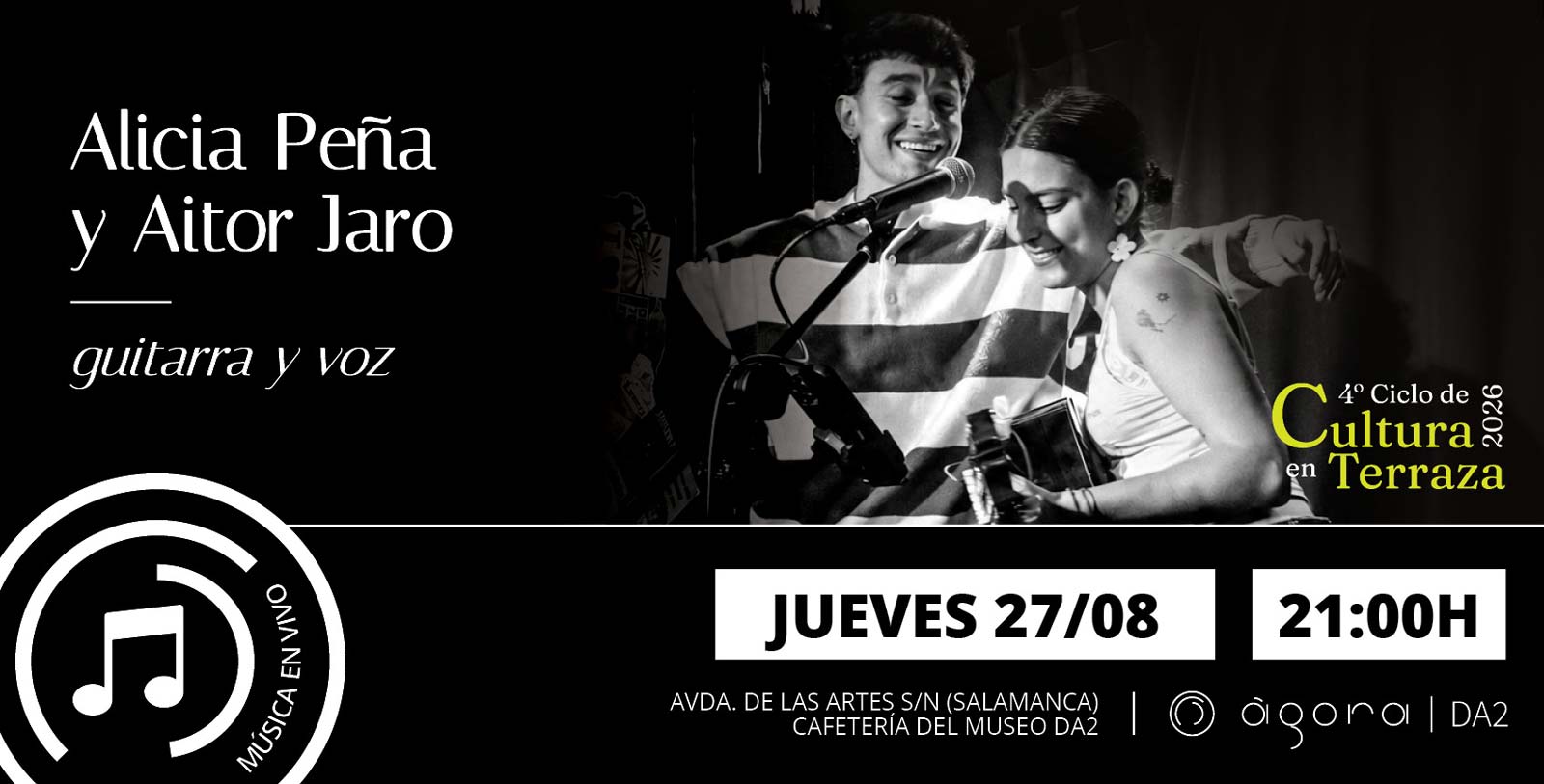 eventos Agora, DA2 TERCER CICLO DE cultura en terraza